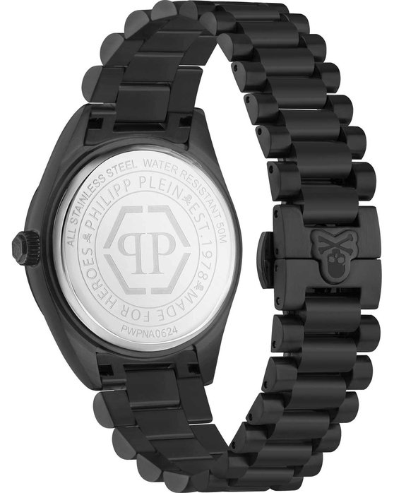 PHILIPP PLEIN Superlative Crystals Black Stainless Steel Bracelet