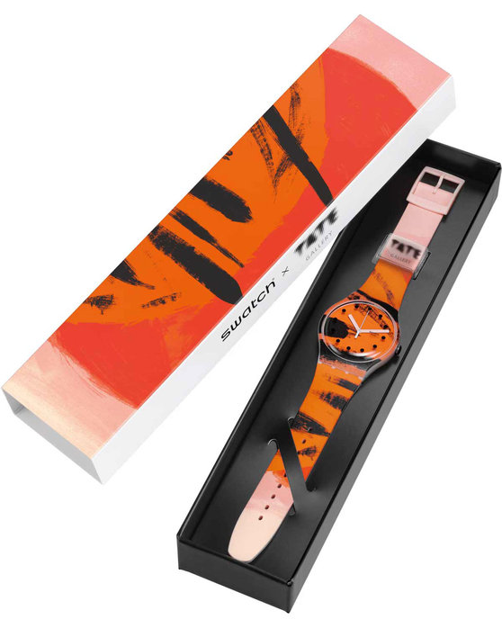 SWATCH X Tate Gallery Orange and Red on Pink by Wilhelmina Barns-Graham