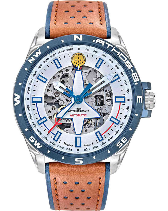 PATROUILLE DE FRANCE Athos 8 Automatic Two Tone Leather Strap