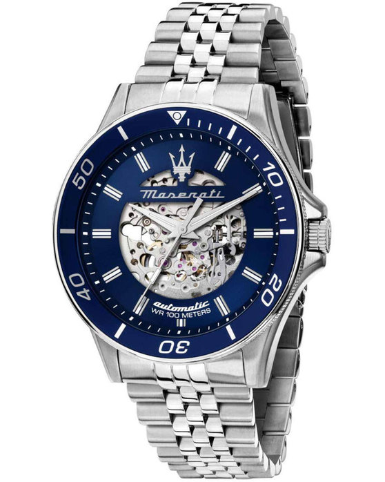 MASERATI Sfida Automatic Silver Stainless Steel Bracelet