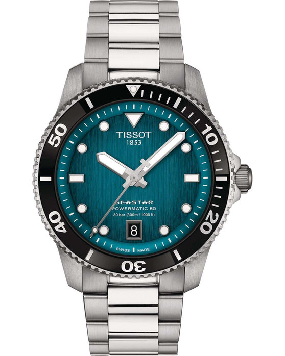 TISSOT T-Sport Seastar 1000 Powermatic 80 Automatic Silver Stainless Steel Bracelet