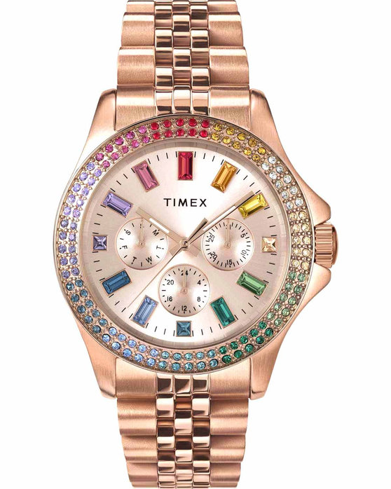 TIMEX Kaia Crystals Rose Gold Stainless Steel Bracelet