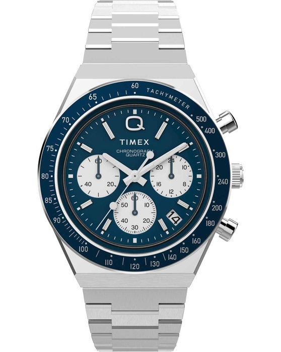 Q Timex Tachymeter Silver Stainless Steel Bracelet