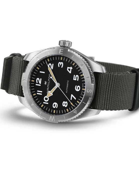 HAMILTON Khaki Field Expedition Automatic Grey Fabric Strap