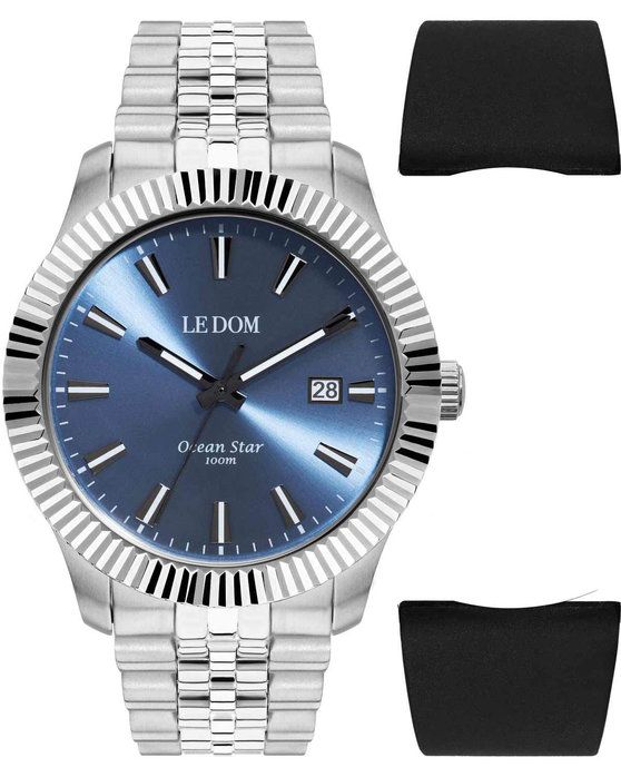 LEDOM Ocean Star Silver Stainless Steel Bracelet Gift Set