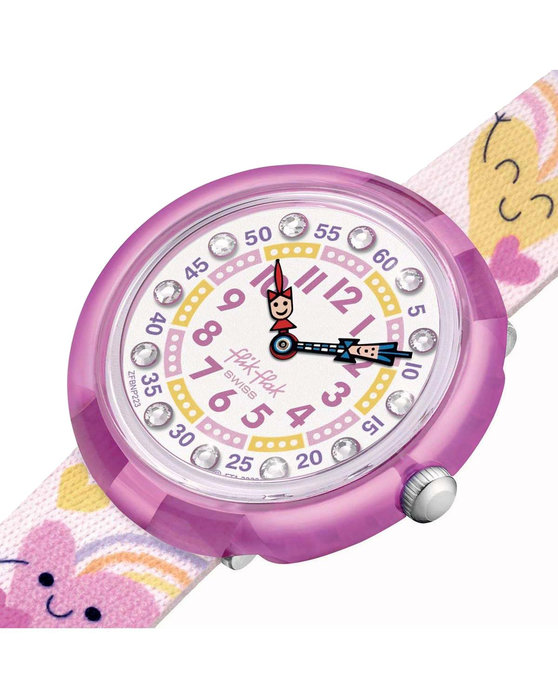 FLIK FLAK Organized Chaos Bouncing Hearts Multicolor Plastic Strap