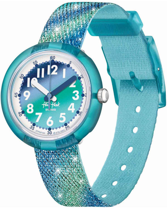 FLIK FLAK Organized Chaos Frozen Rainbow Multicolor Plastic Strap