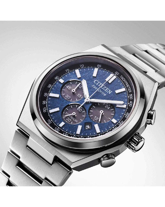 CITIZEN Eco-Drive Chronograph Silver Titanium Bracelet