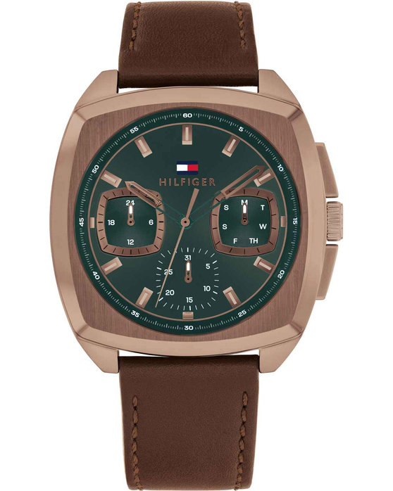 TOMMY HILFIGER Casual Brown Leather Strap