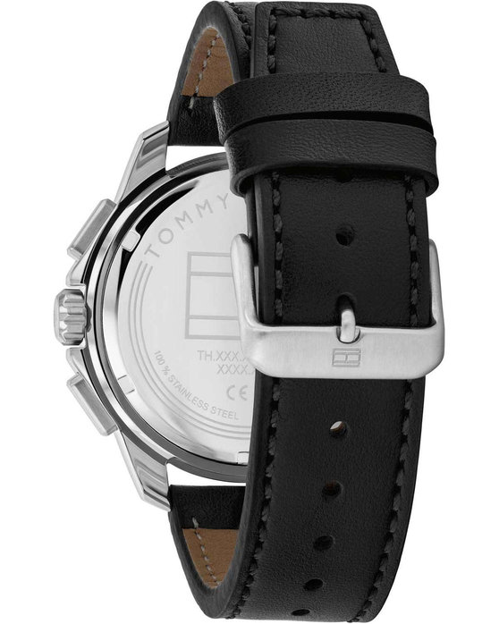 TOMMY HILFIGER Casual Black Leather Strap