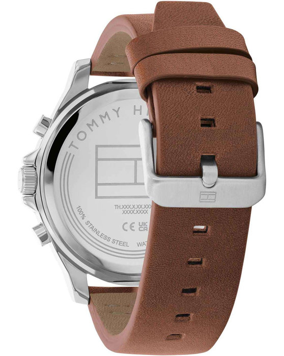 TOMMY HILFIGER Sport Brown Leather Strap