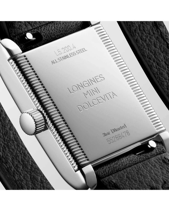 LONGINES Mini DolceVita Black Leather Strap