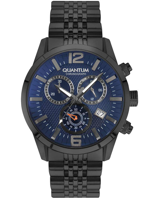 QUANTUM Adrenaline Chronograph Black Metallic Bracelet