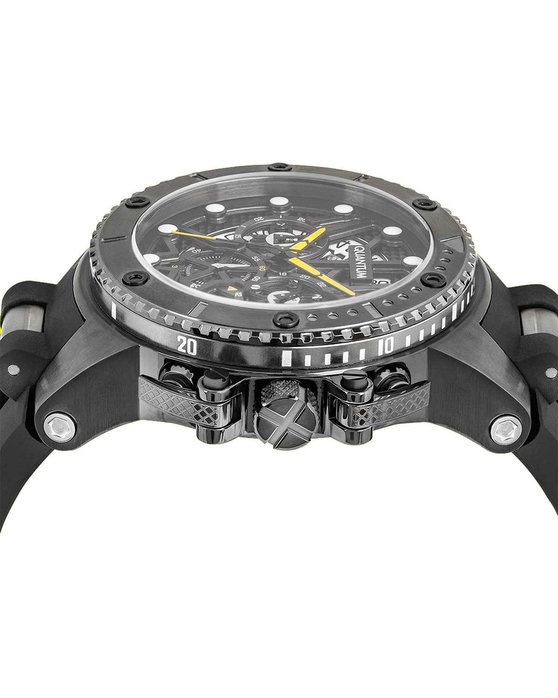 QUANTUM Hunter Chronograph Black Silicone Strap