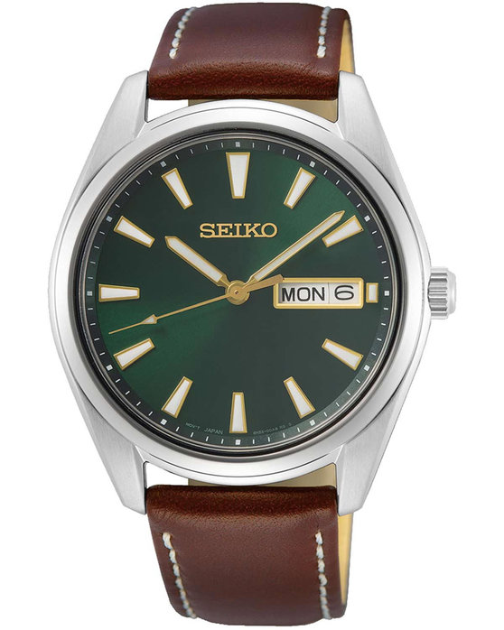 SEIKO Essential Time Brown Leather Strap