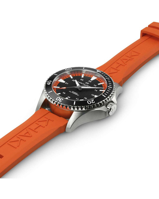 HAMILTON Khaki Navy Scuba Automatic Orange Rubber Strap