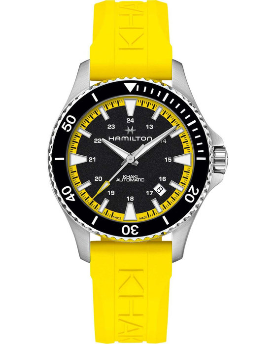 HAMILTON Khaki Navy Scuba Automatic Yellow Rubber Strap