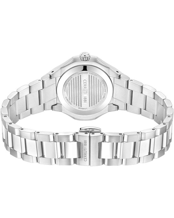 CERRUTI Lucardo Crystals Silver Stainless Steel Bracelet