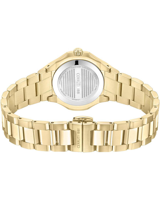 CERRUTI Lucardo Crystals Gold Stainless Steel Bracelet