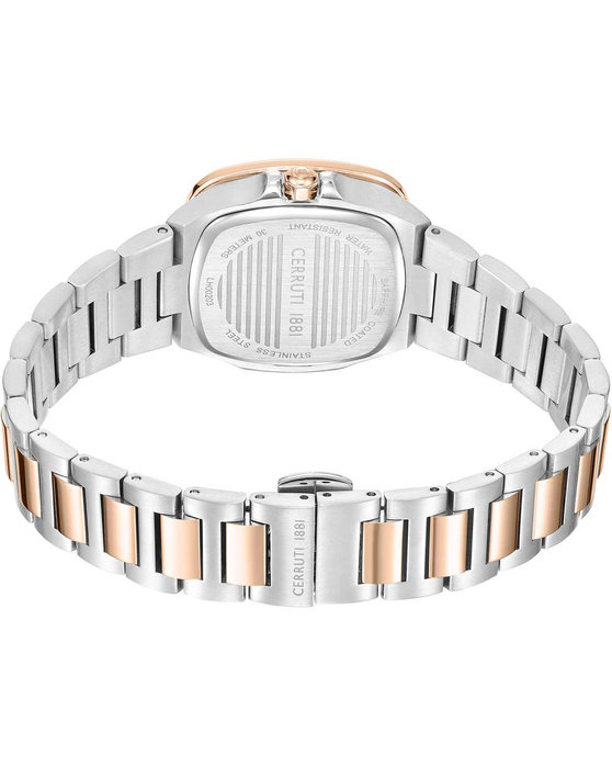 CERRUTI Casale Crystals Two Tone Stainless Steel Bracelet