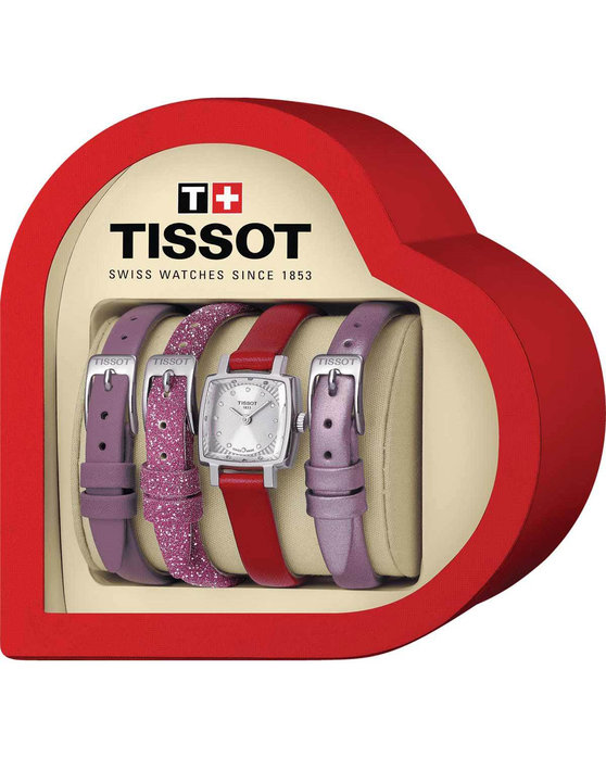 TISSOT T-Lady Lovely Square Valentines Diamonds Gift Set