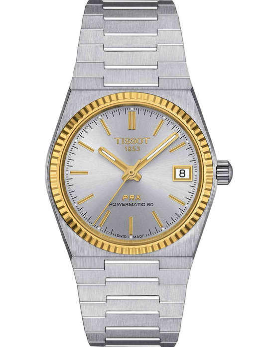 TISSOT PRX Powermatic 80 Steel with 18ct Gold Bezel