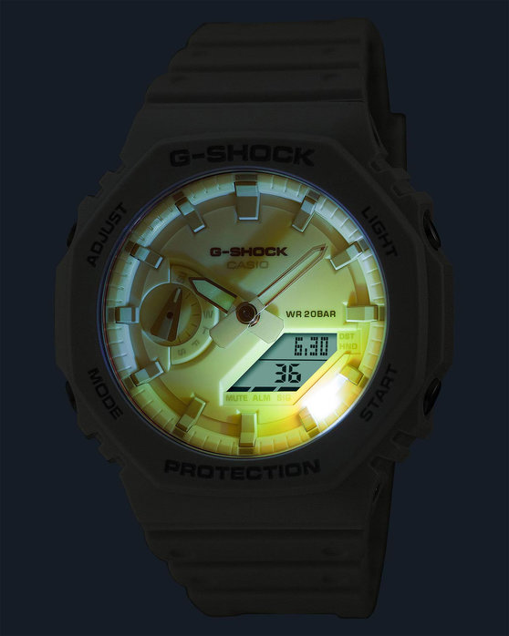 G-SHOCK Dual Time Chronograph White Biosourced Strap