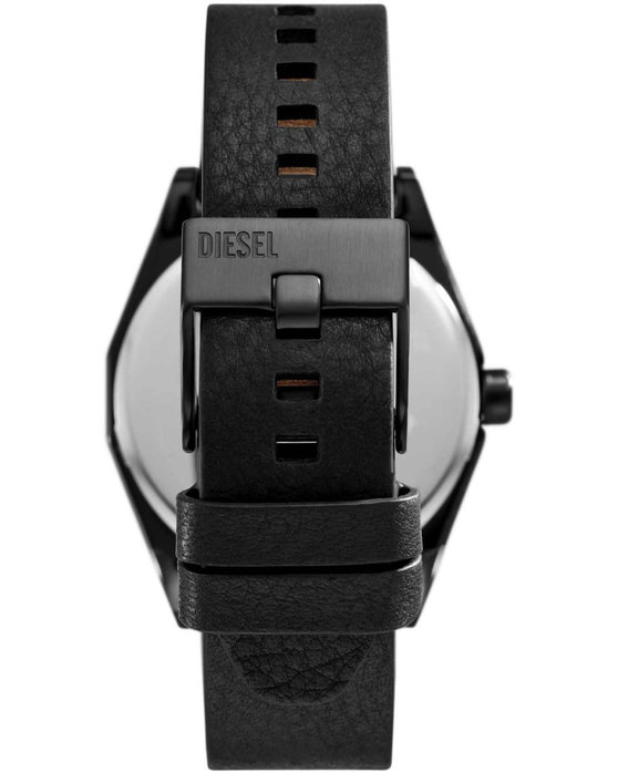 DIESEL Scraper Black Leather Strap Gift Set