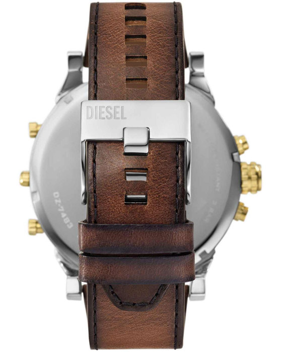 DIESEL Mr Daddy 2.0 Quad Time Chronograph Brown Leather Strap