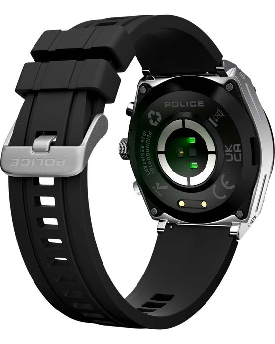 POLICE My.Avatar Smartwatch Black Silicone Strap