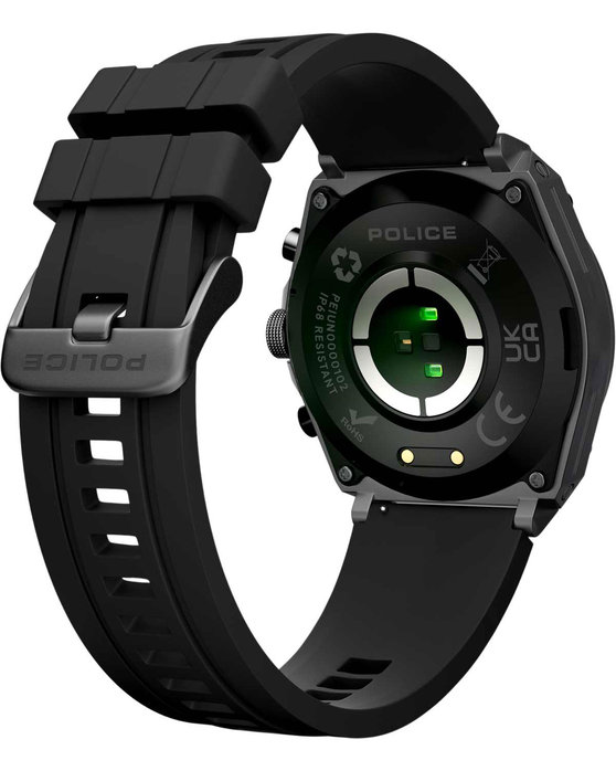 POLICE My.Avatar Smartwatch Black Silicone Strap