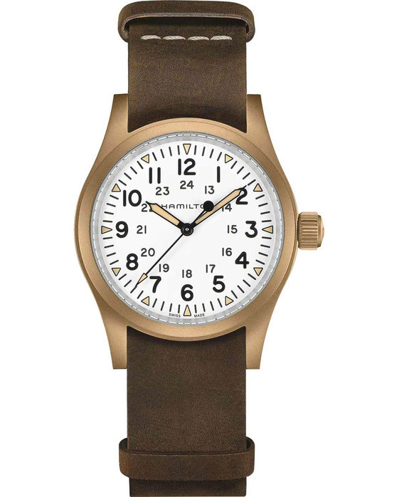 HAMILTON Khaki Field Mechanical Brown Leather Strap