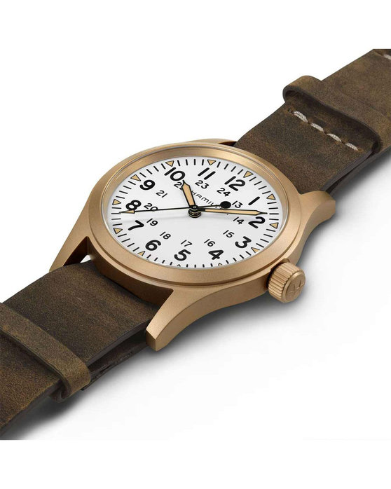 HAMILTON Khaki Field Mechanical Brown Leather Strap