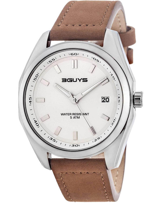 3GUYS Brown Leather Strap