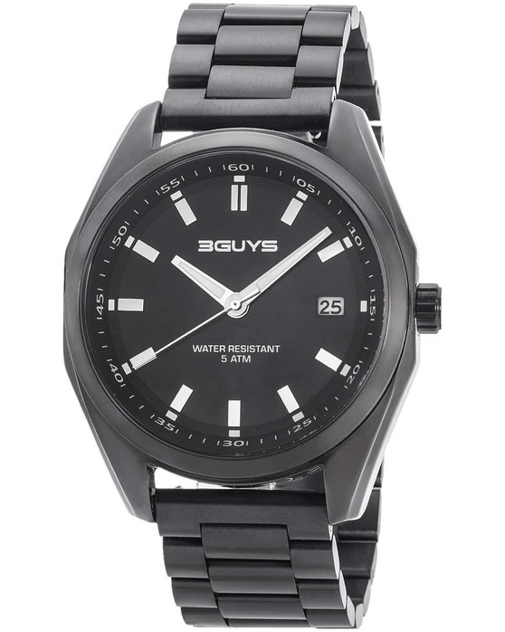 3GUYS Black Stainless Steel Bracelet