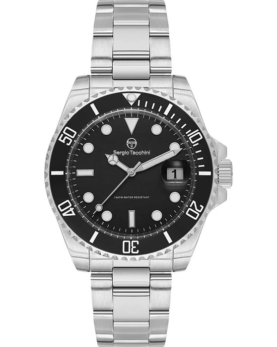 SERGIO TACCHINI Gents Silver Stainless Steel Bracelet