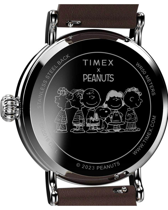 TIMEX Standard x Peanuts Snoopy At The Beach Brown Leather Strap