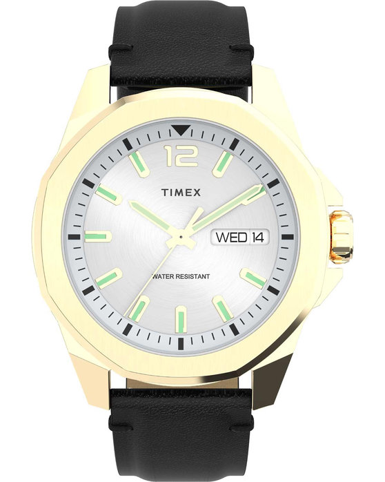 TIMEX Trend Essex Black Leather Strap