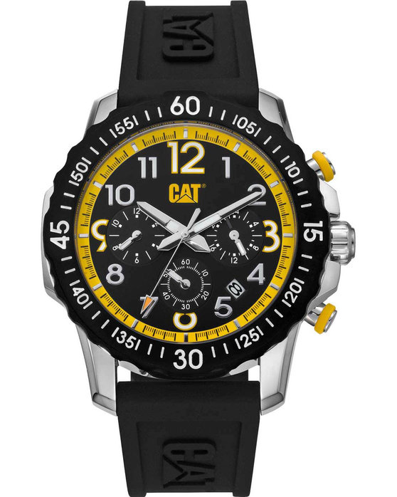 CATERPILLAR Downforce Chronograph Black Silicone Strap