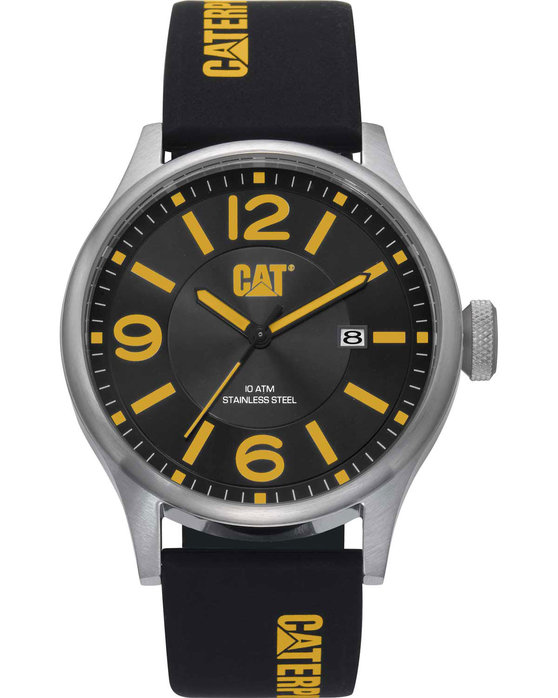 CATERPILLAR Diam Black Silicone Strap