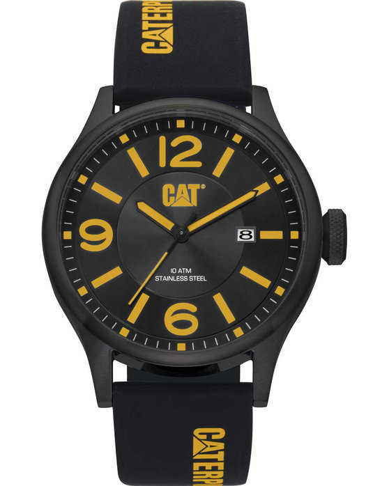 CATERPILLAR Diam Black Silicone Strap