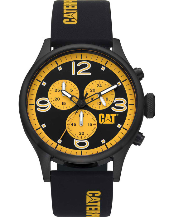 CATERPILLAR Diam Chronograph Black Silicone Strap