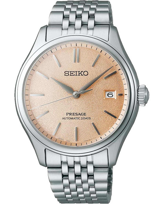 SEIKO Presage Classic Series 'Araigaki' Automatic Silver Stainless Steel Bracelet