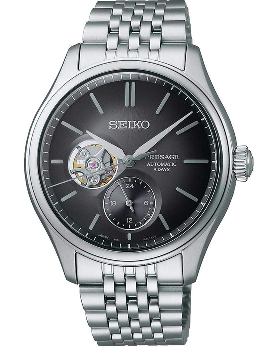 SEIKO Presage Classic Series 'Sumi-iro' Automatic Silver Stainless Steel Bracelet