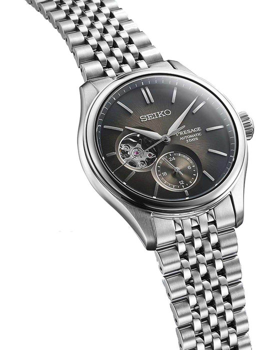 SEIKO Presage Classic Series 'Sumi-iro' Automatic Silver Stainless Steel Bracelet