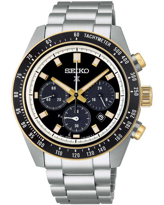 SEIKO Prospex 'Circuit Race' Speedtimer Solar Chronograph Silver Stainless Steel Bracelet