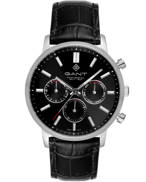 GANT East Hill Black Leather Strap