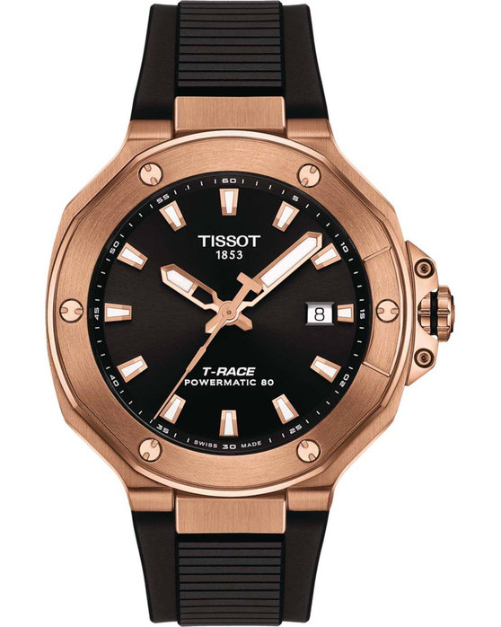 TISSOT T-Race Powermatic 80 Black Silicone Strap