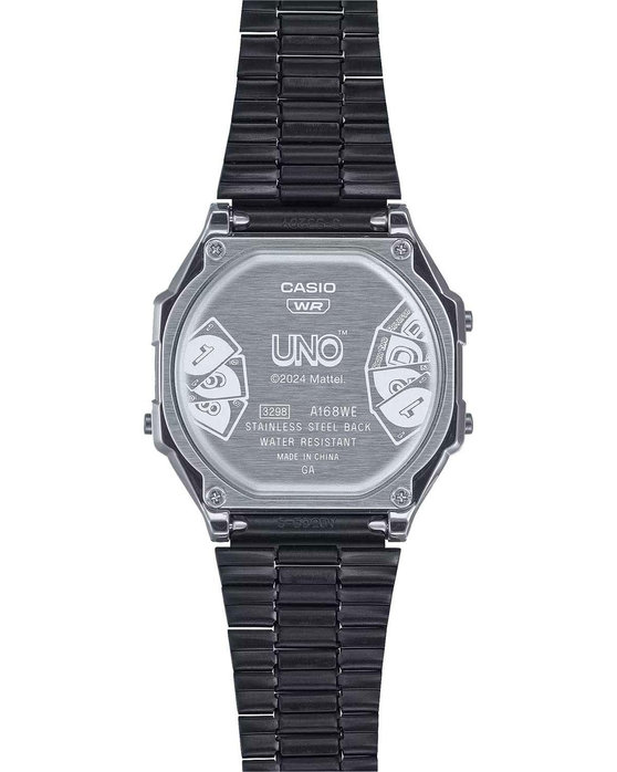 CASIO UNO Vintage Chronograph Black Stainless Steel Bracelet