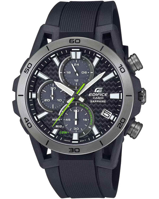 CASIO Edifice Solar Chronograph Black Plastic Strap